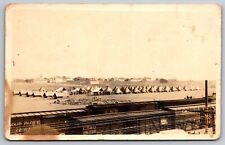 Rppc WW1 Military Camp Tents Railroad Boxcars Missouri Pacific CB&O L&N picture