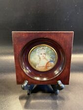 Vintage Framed French Hand Painted Female Portrait on Porcelain  picture