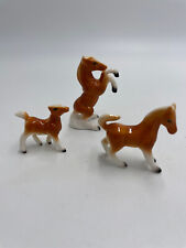 Miniature Horses Figurines Set of 3 VTG Stallion Mare Colt Family Original Box picture