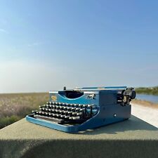 Vintage 1928 Blue Royal Model P Portable Typewriter WORKS WITH NEW RIBBON picture