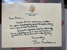 2010 President Bill Clinton Handwritten Signed Letter picture