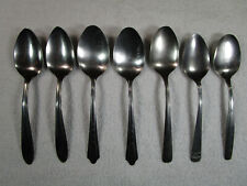 7pc Vintage Stainless Serving Spoons Oneida Hull Cutlery USA Mixed 117-5B picture