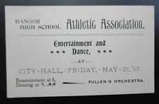 BANGOR, ME. - Athletic Assn. High School - Dance - 1897 picture