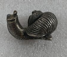 Vintage Miniature Pewter Snail Figurine  picture