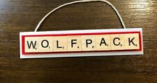 NC State Wolfpack North Carolina University Christmas Ornament Scrabble picture