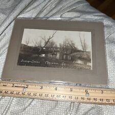 Antique Mounted Photograph: Indian Creek Maxwell Iowa IA - Bridge Trees Winter picture