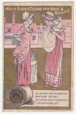 c1880s Chop-A Nose Day Rhyme / J&P Coats Sewing Thread Victorian Trade Card picture