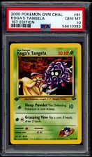 PSA 10 Koga's Tangela 2000 Pokemon Card 81/132 1st Edition Gym Challenge picture