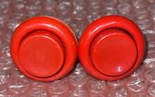 Vintage Pair Of Red Leaf Switch Style Arcade Buttons 1.5” picture