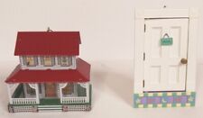 Hallmark 1999 2002 Christmas Ornamemts Farm House Tucked In Tenderly With Boxes picture
