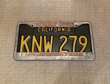 Vintage BEVERLY HILLS CALIFORNIA License Plate Frame Underwriters . picture