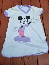 90s Vintage Mickey Mouse T Shirt Cover Up Night Gown Sleepwear Womens Medium  picture