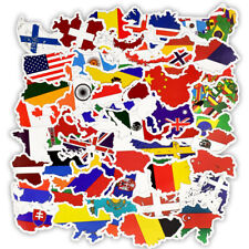 50 Unique National Flag Sticker package for suitcases, bags, and a lot more picture