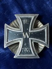 800 Silver Marked Imperial 1914 Flanged Screw Back Iron Cross, First Class picture