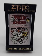 1996 Retired Zippo Lighter - Milk and Cheese Evan Dorkin Burn Baby Burn Rare picture
