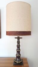 Mid Century Stiffel Table Lamp Brass & Bronze with Barrel Shade picture