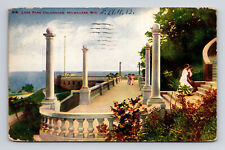 c1912 DB Postcard Milwaukee WI Wisconsin Lake Park Colonnade Women Walking picture