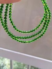 Genuine Natural Green Diopside Gemstone Round Beads Bracelet 3.5mm 3P picture