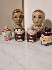 They're All Gonna Stare At You Lot Of 6 Figurine Heads.  Trinket Box.  MI Japan picture