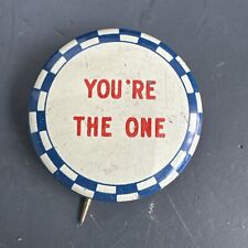 Vintage 1930's You’re The One Celluloid Pin Pinback Novelty Humor Risque Comic picture