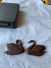 COLLECTIBLE VINTAGE 1984 BURWOOD WALL HANGINGS 2 BROWN GEESE/SWANS picture