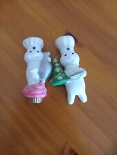 Lot of 2 Pillsbury Doughboy  Christmas Ornaments christmas tree and icing  picture