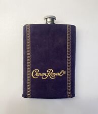 Crown Royal 8oz Stainless Steel Flask With Removable Purple Suede / Felt Cover picture