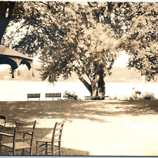 c1910s Oconomowoc, Wis. Lake RPPC Draper? Hill Garden Scenic Real Photo PC A139 picture