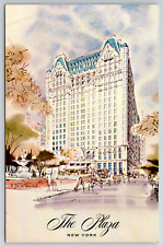 c1960s The Plaza New York Hotel Art Vintage Postcard picture