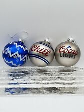 Coors Light Christmas Tree Hanging Holiday Ball Ornaments - 3 Pack picture
