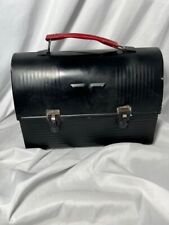 Vintage 1930s Thermos Black Metal Lunch Box picture