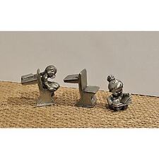 3 Vintage School Children 1991 And 1983 . Boyd Perry Pewter Figurines Girls Desk picture