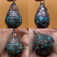 Solid silver beautiful original turquoise Wonderful Pendant  picture