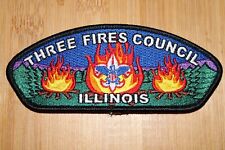 Boy Scouts of America BSA Patch Three Fires Council Illinois picture