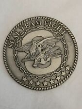 Seal Team Eight Fortune Favors The Bold Silvertone Metal Challenge Coin picture