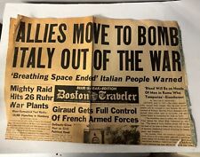 Vintage 1943 The Boston Post Newspaper World War 2  picture