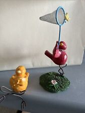 Russ Berrie Tweet Along With Me Figurine and orange polka dot bird shelf sitter  picture