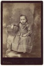 c1880 Girl Down Syndrome Special Needs Bethel Vermont VT Cabinet Card RARE picture