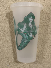 Starbucks Mermaid Siren Reusable Venti Cold Cup Plastic Tumbler 24oz No Straw picture