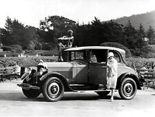 1927 SAN FRANCISCO GOLDEN GATE PARK LADY&STUDEBAKER AUTOMOBILE,STATUE~NEGATIVE picture