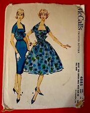 Rare UNCUT 50’s Misses Dress Slim & 4–Gore Skirt Sewing Pattern 14 McCall’s 4885 picture