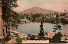 Postcard CA Bear Lake And Mt Elwell Big Bear California UNP picture