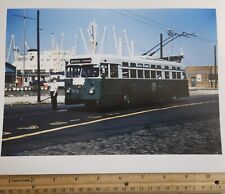 1960 Trolley Coach  AVE. Brooklyn BERGEN ST. WATERFRONT NEW YORK CITY Photo NYC picture