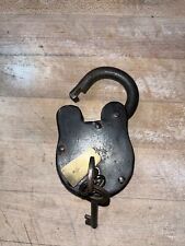 Vintage Handmade Cast Iron Padlock with Two Keys - Antique Lock for Home Decor picture