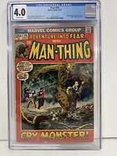 FEAR #10 (Marvel Comics 1972) 4th MAN-THING app & begins 1st solo series CGC 4.0 picture
