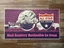 Vintage All Star Dairy Ice Cream Sign BLACK LIGHT Poster 1960s ORIG Advertising picture