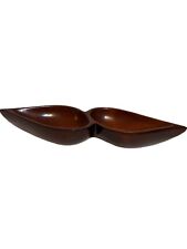 Caribcraft Solid Mahogany Salad Bowl Set Made In Haiti, 1960's Vintage picture