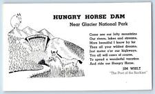 c1905's Hungry Horse Dam Mountains River Glacier National Park Montana Postcard picture