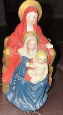 St. Anne 3 Generation Hand Painted Bisque Statue Anne Mary Jesus picture