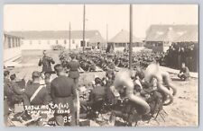 Postcard RPPC Photo Texas Camp Hulen Army Military Band Music WW2 1941 picture